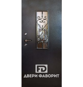 Входная антивандальная дверь с ковкой